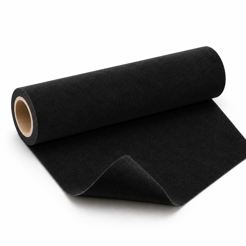 Rouleau de flex velours thermocollant noir Flock pour personnalisation textile Maison du Flex