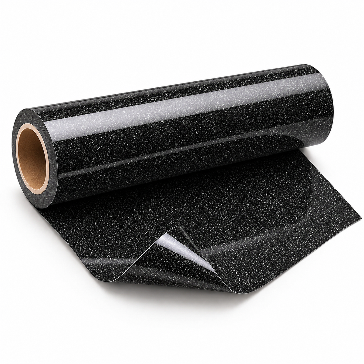 Rouleau de flex thermocollant pailleté noir pour personnalisation textile Maison du Flex