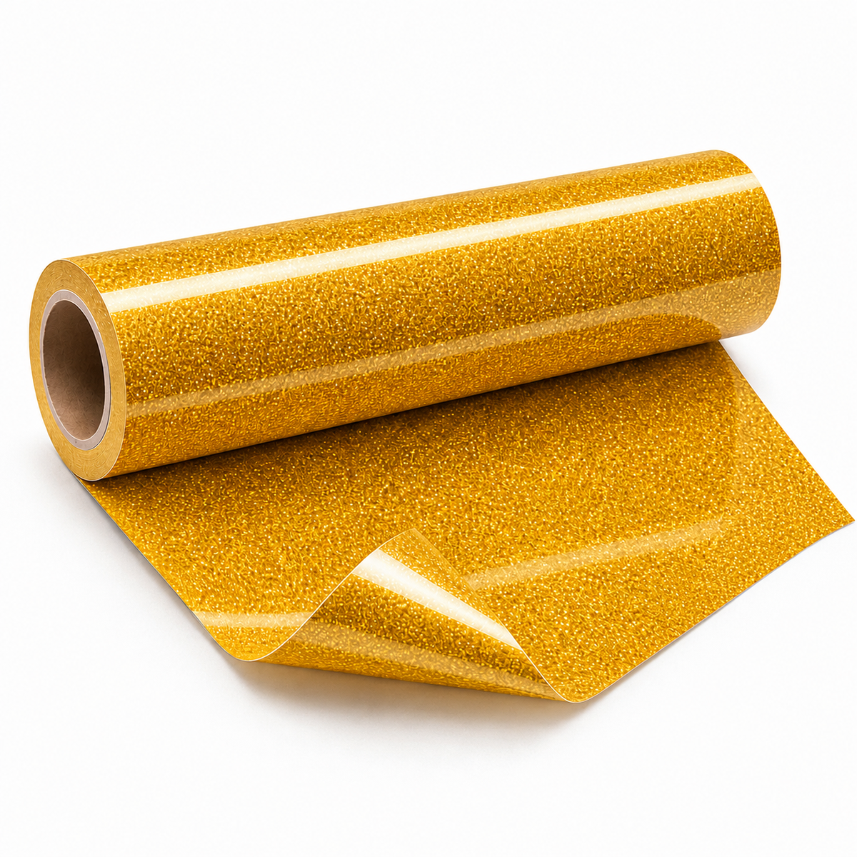 Rouleau de flex thermocollant pailleté or pour personnalisation textile Maison du Flex